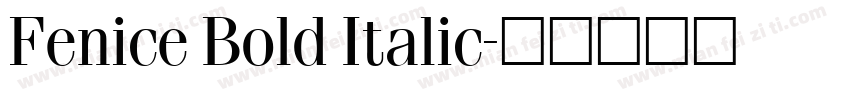 Fenice Bold Italic字体转换